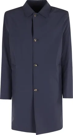 Kired Midnight Blue Reversible Buttoned Polyamide Coat