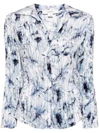 Vince Lily geplooide blouse - Blauw