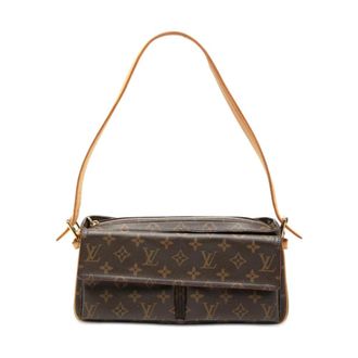 Louis Vuitton Pre-owned Shoulder Bags, female, Brown, Size: ONE SIZE Pre-owned Printed Leather Bag