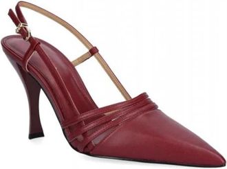 Michael Kors Haisley Slingback Pump - Dames - Pumps - Rood - 39 EU - Leer - Schoenen