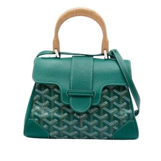 Goyard Pre-owned Mini Saigon - Dames - Pre-owned - Groen - Maat: ONE Size Leer
