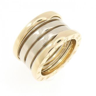 Bulgari Yellow Gold (18K) White Gold (18K) Band Ring (Pre-Owned)