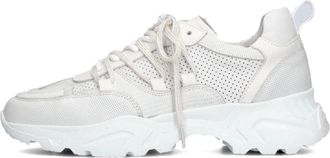 Omoda Schoenen, Dames, Wit, 42 EU, Leer, Witte lage sneakers voor dames