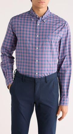 Brooks Brothers Sport Fit Plaid Button-Down Shirt in Dark Blue at Nordstrom Rack, Size Xx-Large