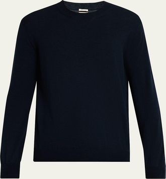 Massimo Alba Mens Brad Wool and Cotton Crewneck Sweater