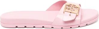 Tory Burch Pink Logo Sandals