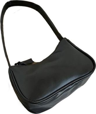 Generic Fashion Leather Shoulder Bag Simple Candy Color Underarm Handbag Large Capacity Tote For Women Girls(BK)