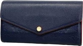 Louis Vuitton Pre-owned Wallets, female, Blue, Size: ONE SIZE Pre-owned Long wallet (bi-fold)
