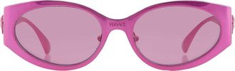 Versace Violet Mirror Silver Oval Ladies Sunglasses VE2263 1503AK 56