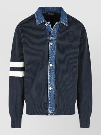 Dsquared2 denim mix d2 cardigan