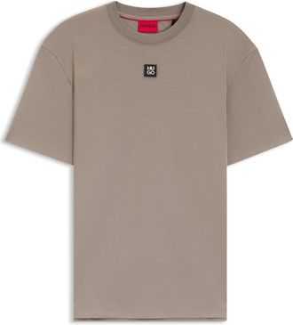HUGO BOSS Hugo Heren Dalile Stacked T-shirt (Bruin)