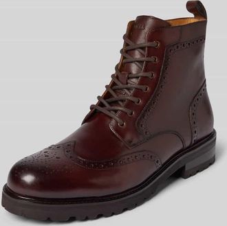 Digel Boots aus Leder mit Reißverschluss Modell Spencer in Mittelbraun, Größe 40