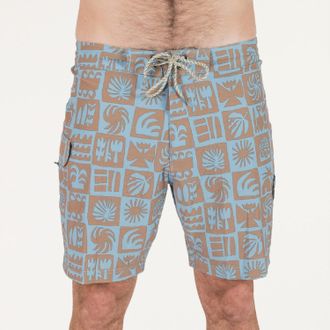 Vissla Mens Ecology Center 17.5 Boardshorts Blue 32 In Waist