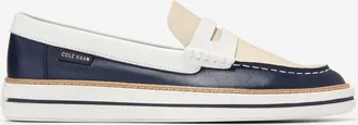Cole Haan Womens Pinch Long-Weekender Penny Loafers - Blue Size 5.5