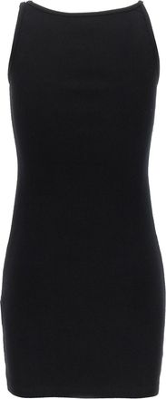 Off-white Logo-Embroidered Ribbed Dress - Black