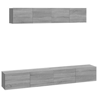 Berkfield Home 4 Piece TV Cabinet Set Grey Sonoma Engineered Wood