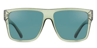 LMNT Sunglasses Square Full Rim Plastic Mens Prescription Sunglasses Green Size 54 - LMNT