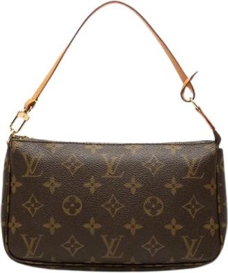 Louis Vuitton Pre-owned Pochette Accessoires - unisex - Vintage Schoudertas - Bruin - ONE Size - Leer - Vintage