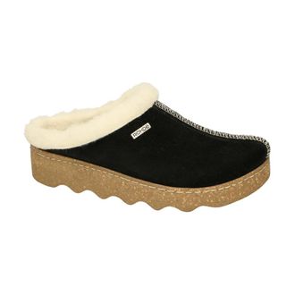 Rohde 6125 Foggia-D - Dames - Pantoffels - Zwart - 38 EU - Wol - Schoenen
