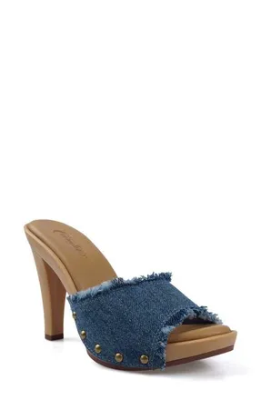 Candie's AntonellaOMG Slide Sandal in Blue Denim at Nordstrom, Size 6