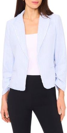 Halogen Raw Hem Crop Blazer in Placid Blue at Nordstrom Rack, Size Medium