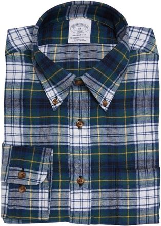 Brooks Brothers Regent Regular-fit Sport Shirt - Heren - Casual Overhemden - Blauw - M - Katoen - Overhemden