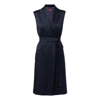 Max Mara Dames, Jurken, Blauw, Maat: M Zijde