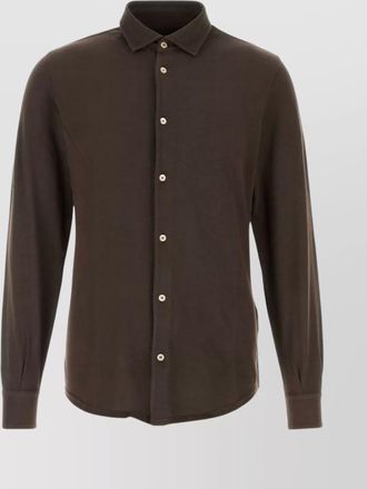 Fedeli oxford shirt with cuffed and long sleeves