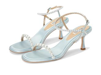 Badgley Mischka Jolie Womens Sandals Mist Blue : 9.5 M, Leather