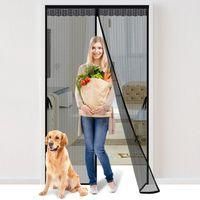OEM (110x210cm) Mosquitera Magn&eacute;tica De Fibra De Vidrio Para Puertas De Balc&oacute;n, Resistente A Los Ara&ntilde;azos, Cortina Para Puerta De Balc&oacute;n. - Crezuo