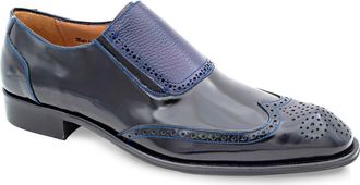 Mezlan Wingtip Slip-On Shoe in Blue at Nordstrom, Size 11.5