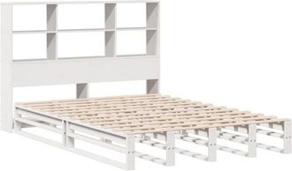 vidaXL Bookcase Bed without Mattress White 120x200 cm Solid Wood Vidaxl