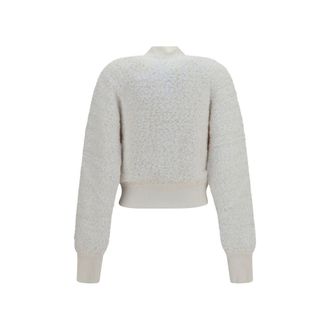 Balmain Womens White Viscose Bomber Clothing
