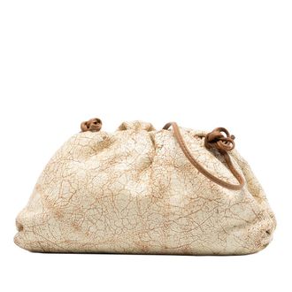 Bottega Veneta Pre-owned Bottega Veneta Crackled Calfskin The Mini Pouch Crossbody Ladies H4J0ZRRCFKSSS3IX