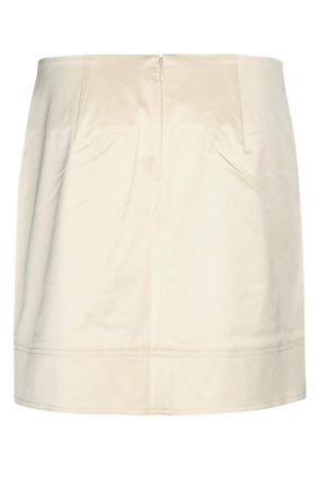 Toteme Womens Crepe Mini Skirt Ecru Gonne
