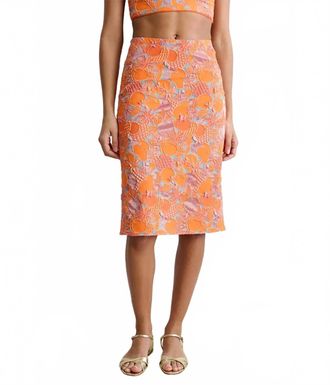 Rachel Comey Baldera Midi Skirt In Orange