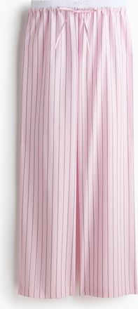 H&M Pyjamahose mit doppeltem Bund - Hellrosa/Gestreift