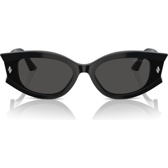 Jimmy Choo London 61mm Oval Sunglasses in Black /Dark Grey at Nordstrom