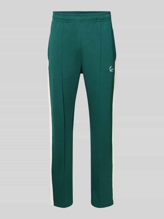 Karl Kani Straight Fit Sweatpants mit Logo-Stitching in Dunkelgruen, Gr&ouml;&szlig;e XXL