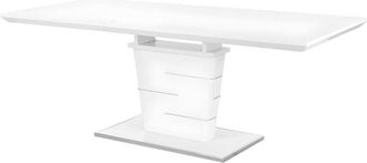 Vente-Unique Vente-unique - Tavolo da pranzo allungabile da 6 a 8 coperti mdf laccato Bianco - amelle