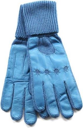 Portolano Cuffed Leather Gloves in Capri/Denim at Nordstrom Rack, Size 6.5