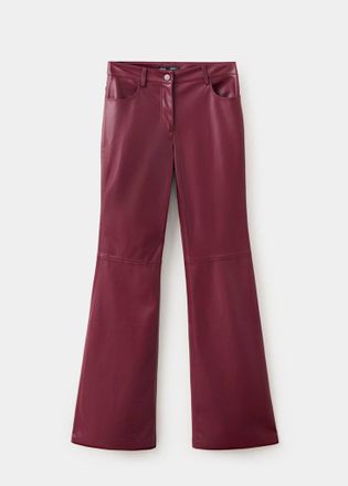 Mango Pantaloni flare similpelle rosso - Donna - 40 - MANGO