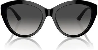 Jimmy Choo London 55mm Gradient Phantos Sunglasses in Black/gradient Grey at Nordstrom