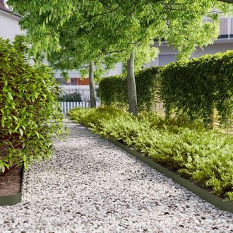 Berkfield Home Lawn Edgings 50 pcs Olive Green 10x103 cm Cold-rolled Steel
