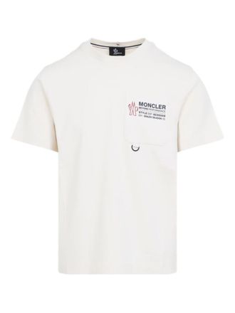 Moncler Natural Crewneck Graphic T-Shirt