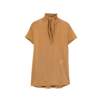 Christophe Lemaire Tie-neck Short-sleeve T-shirt