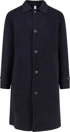 Hev&ograve; Loconiad Jas - Heren - Mantel - Blauw - M - Wol - Jassen