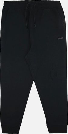 HUGO BOSS Mens Hugo Boss Hadiko Stretch-cotton Tracksuit Bottoms With Logo Print Black 001 - Size: 2XL