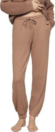 Eberjey Tie Waist Sweater Pants in Hazelnut at Nordstrom, Size X-Small