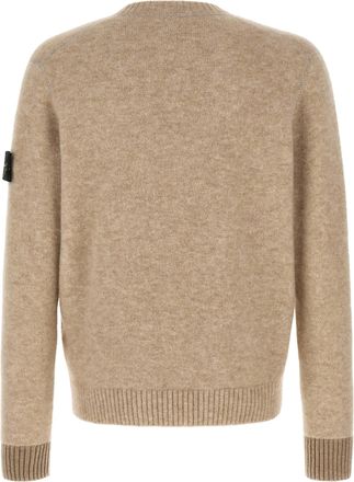 Stone Island Alpaca-Wool Blend Crew Neck Sweater - Beige